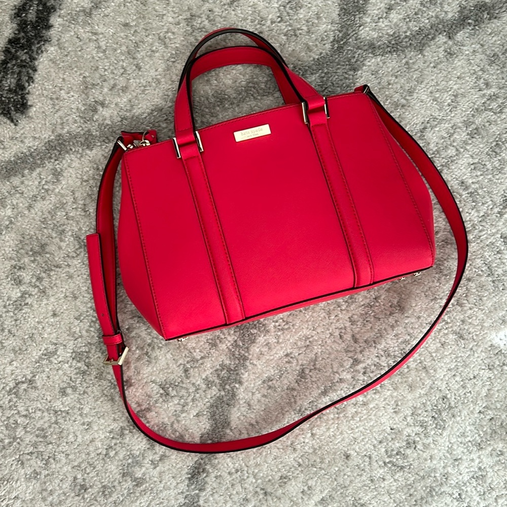 Hot Pink/Deep Salmon Kate Spade Purse - Picture 3 of 8